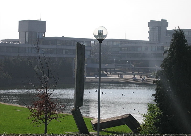 The lake, James Joyce Library and Administration buildings The lake, James Joyce Library and Administration buildings