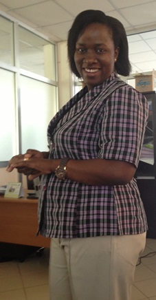 Anita at the Tanzania Food and Drug Authority 
