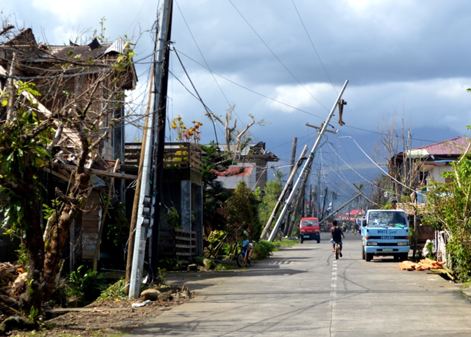 Destruction caused by Typhoon Haiyan
