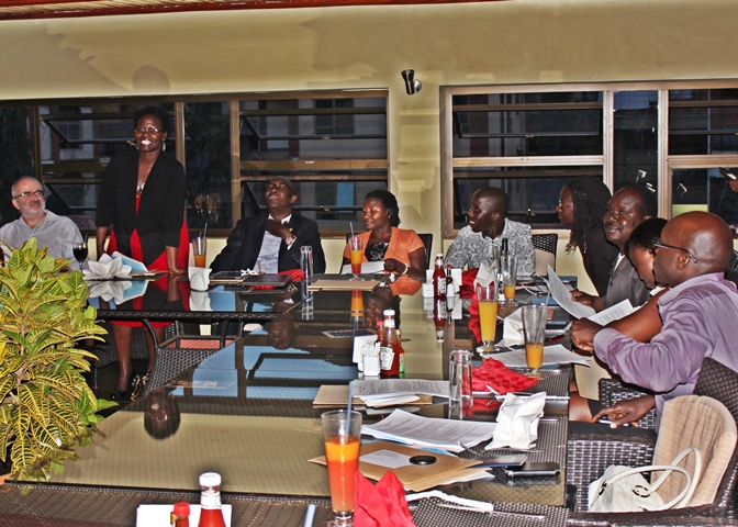 Attendees at annual dinner in Uganda