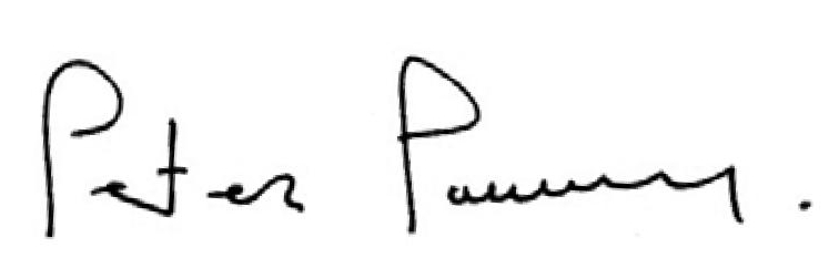 Peter Power signature Peter Power signature